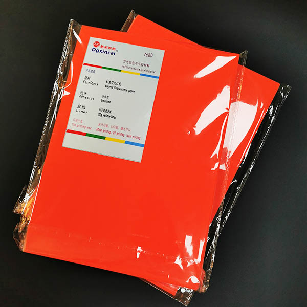 荧光红不干胶材料